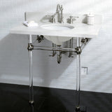 Wilshire KS1998WLL Two-Handle 3-Hole Deck Mount Widespread Bathroom Faucet with Brass Pop-Up, Brushed Nickel