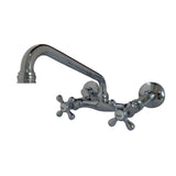 Kingston KS200C Two-Handle 2-Hole Wall Mount Kitchen Faucet, Polished Chrome