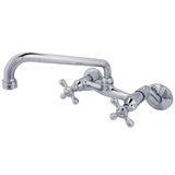 KS200M Two-Handle 2-Hole Wall Mount Kitchen Faucet, Polished Chrome
