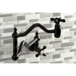 Heritage KS2100AX Two-Handle Pot Filler, Matte Black