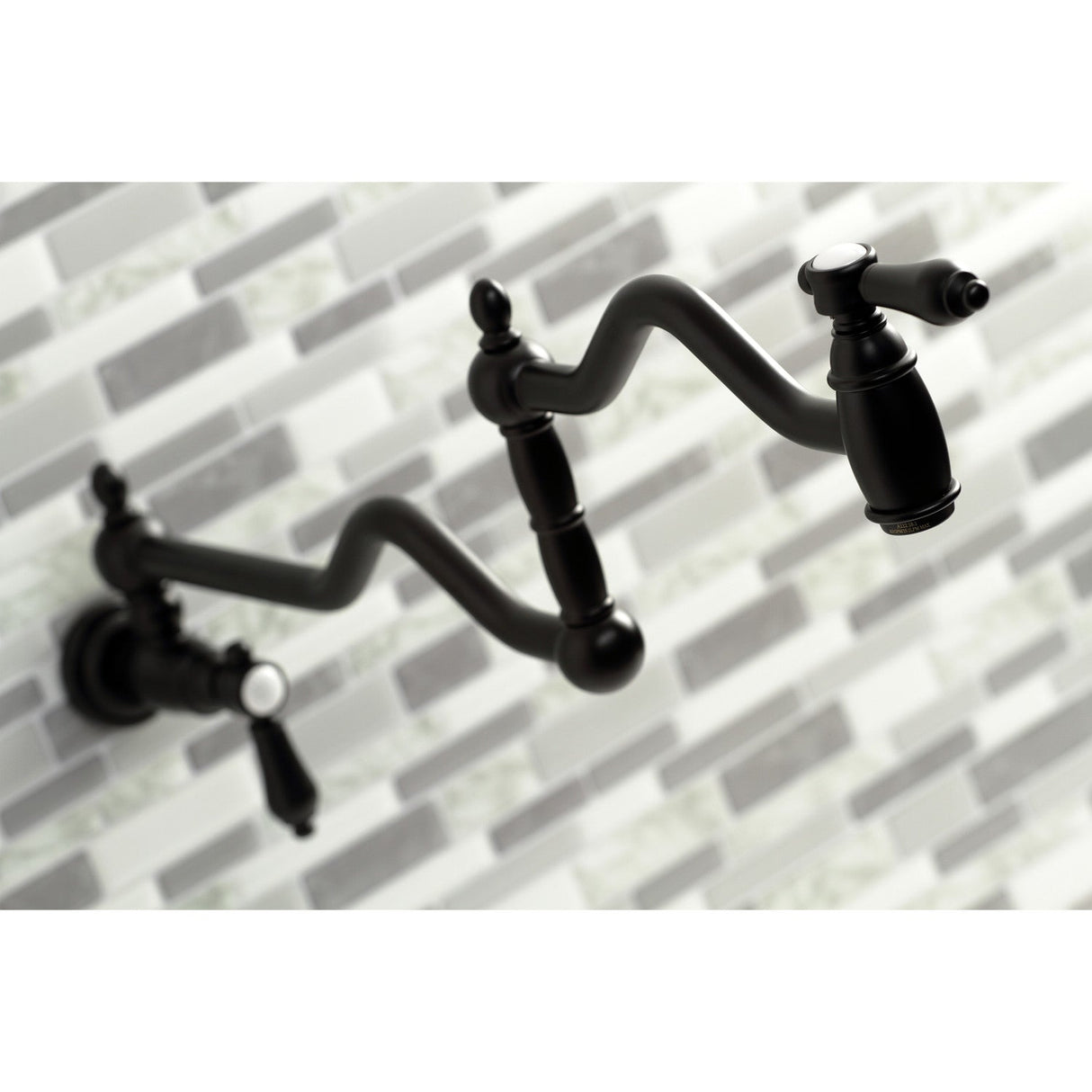 Heirloom KS2100BAL Two-Handle Pot Filler, Matte Black