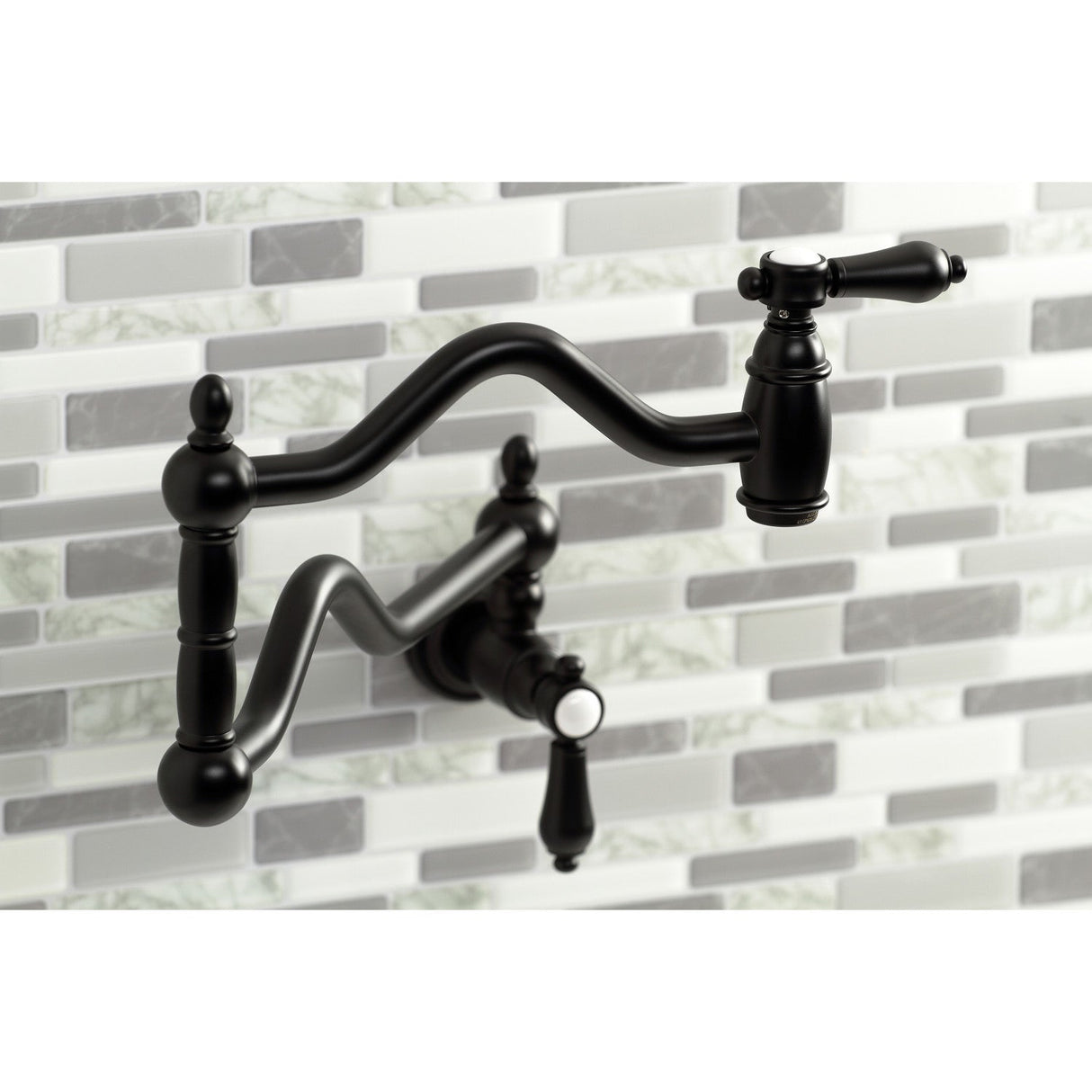 Heirloom KS2100BAL Two-Handle Pot Filler, Matte Black