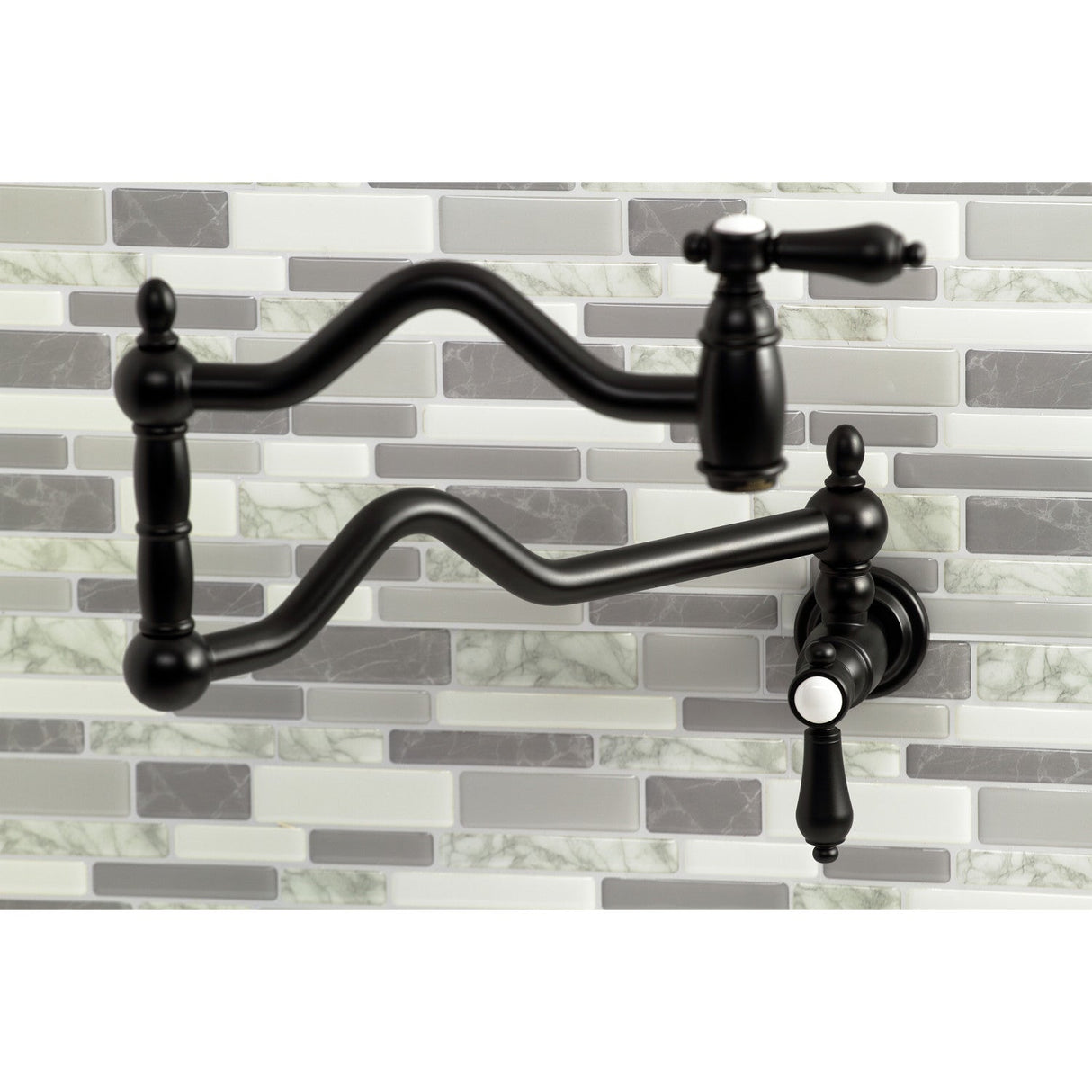 Heirloom KS2100BAL Two-Handle Pot Filler, Matte Black