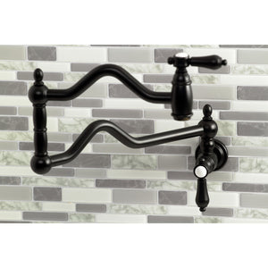 Heirloom KS2100BAL Two-Handle Pot Filler, Matte Black