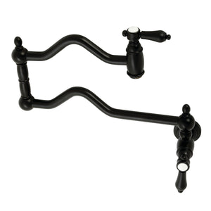 Heirloom KS2100BAL Two-Handle Pot Filler, Matte Black