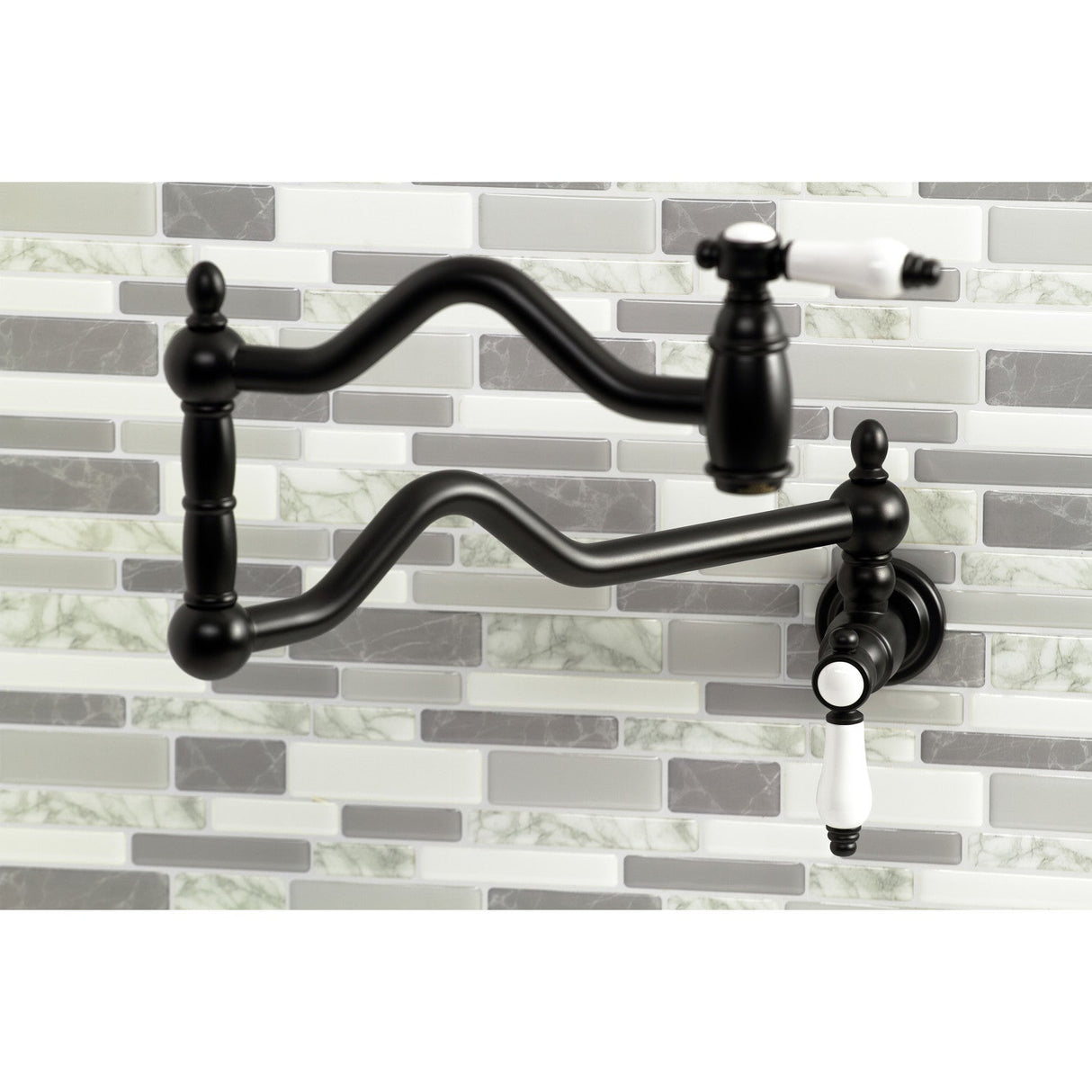 Bel-Air KS2100BPL Two-Handle Pot Filler, Matte Black