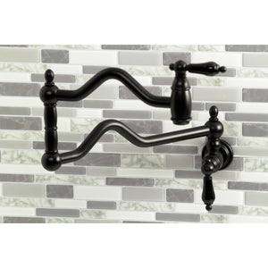 Duchess KS2100PKL Two-Handle Pot Filler, Matte Black