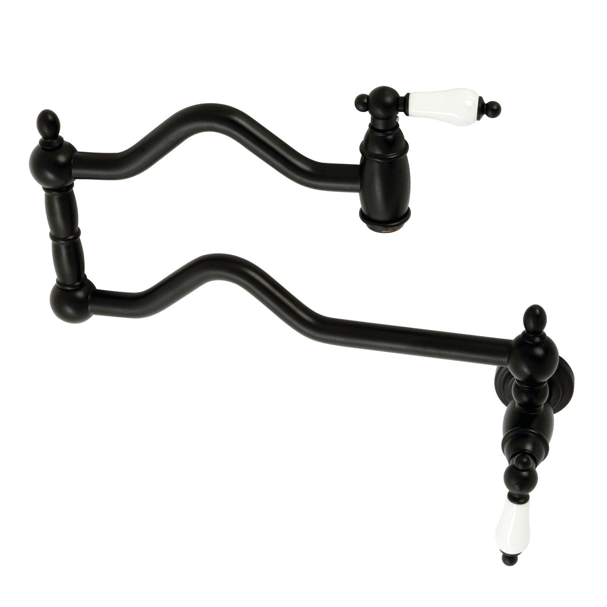 Heritage KS2100PL Two-Handle Pot Filler, Matte Black