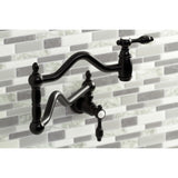 Tudor KS2100TAL Two-Handle Pot Filler, Matte Black