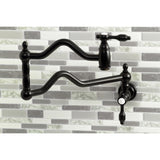 Tudor KS2100TAL Two-Handle Pot Filler, Matte Black