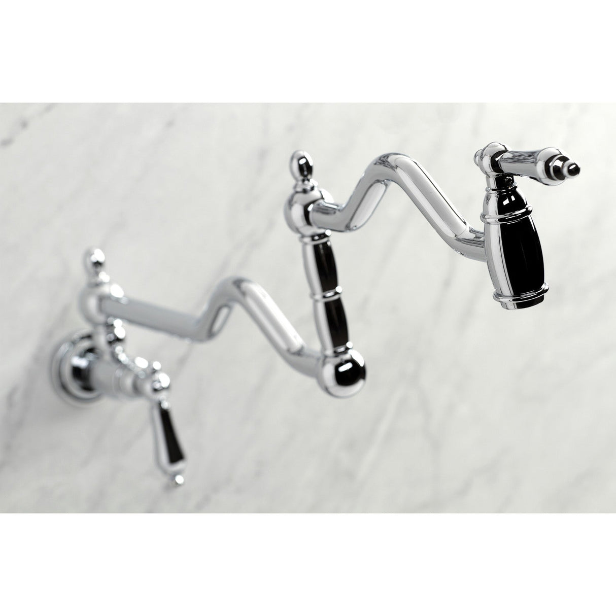 Heritage KS2101AL Two-Handle Pot Filler, Polished Chrome