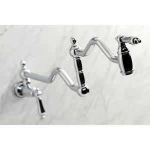Heritage KS2101AL Two-Handle Pot Filler, Polished Chrome