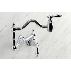 Heritage KS2101AL Two-Handle Pot Filler, Polished Chrome