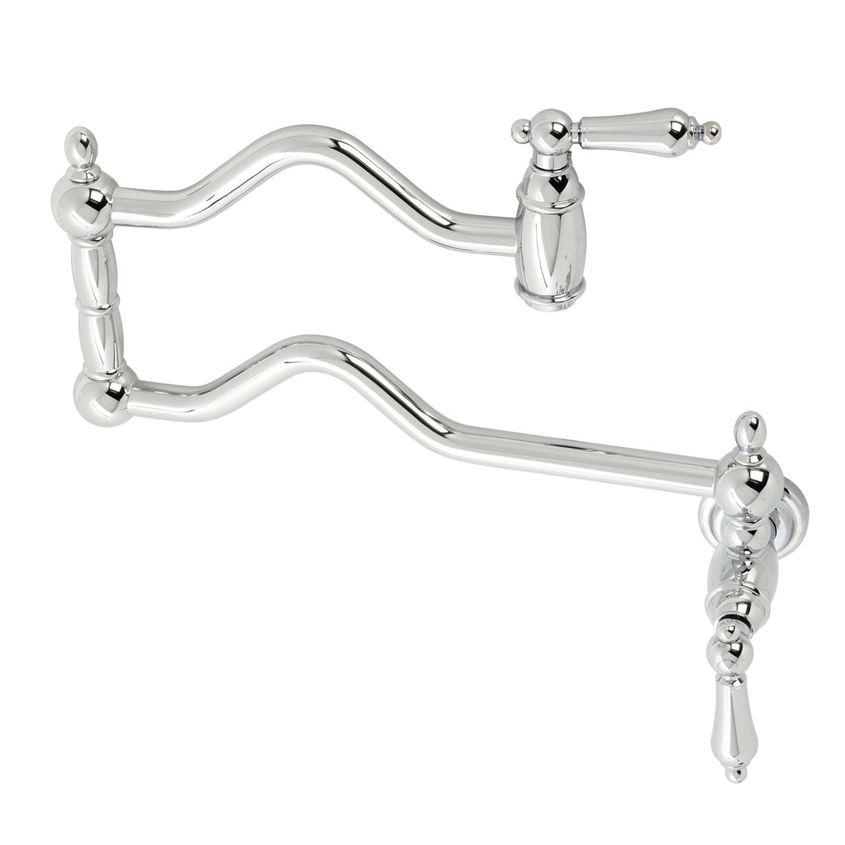 Heritage KS2101AL Two-Handle Pot Filler, Polished Chrome