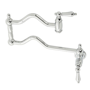Heritage KS2101AL Two-Handle Pot Filler, Polished Chrome