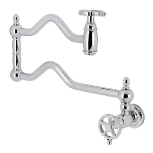 Fuller KS2101CG Two-Handle Pot Filler, Polished Chrome