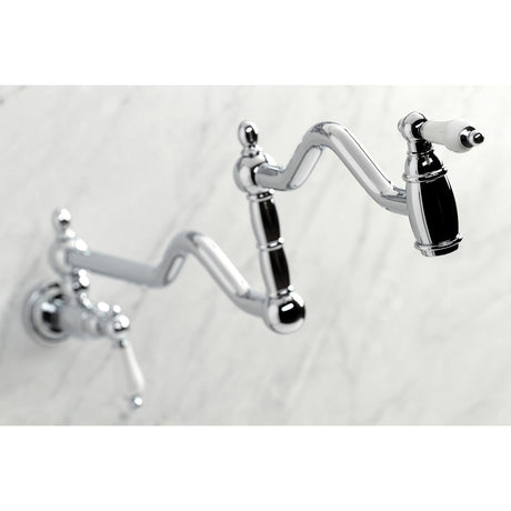 Heritage KS2101PL Two-Handle Pot Filler, Polished Chrome