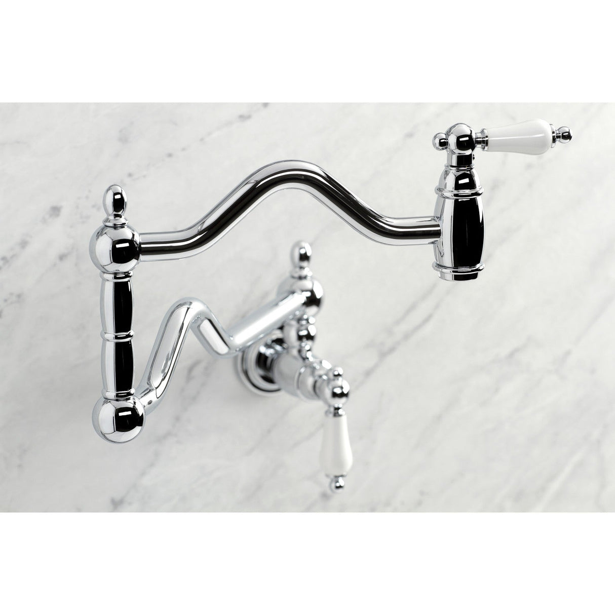 Heritage KS2101PL Two-Handle Pot Filler, Polished Chrome