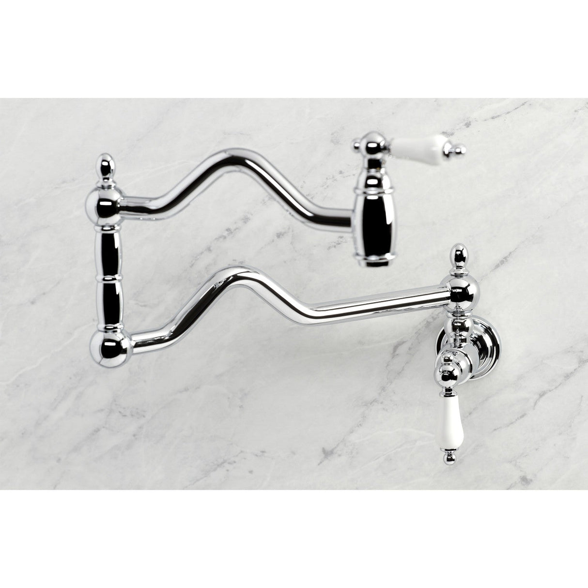 Heritage KS2101PL Two-Handle Pot Filler, Polished Chrome