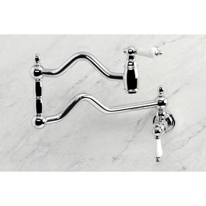Heritage KS2101PL Two-Handle Pot Filler, Polished Chrome
