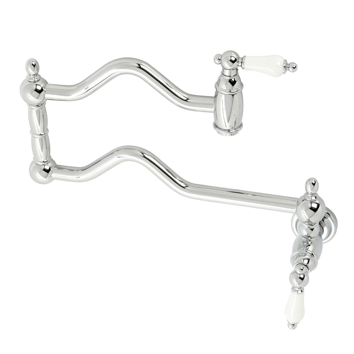 Heritage KS2101PL Two-Handle Pot Filler, Polished Chrome