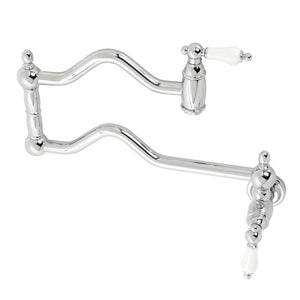 Heritage KS2101PL Two-Handle Pot Filler, Polished Chrome