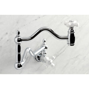 Heritage KS2101PX Two-Handle Pot Filler, Polished Chrome