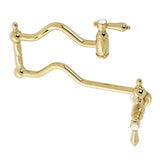 Heirloom KS2102BAL Two-Handle Pot Filler, Polished Brass