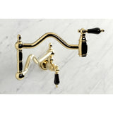Duchess KS2102PKL Two-Handle Pot Filler, Polished Brass