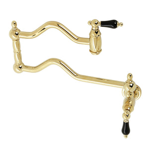 Duchess KS2102PKL Two-Handle Pot Filler, Polished Brass