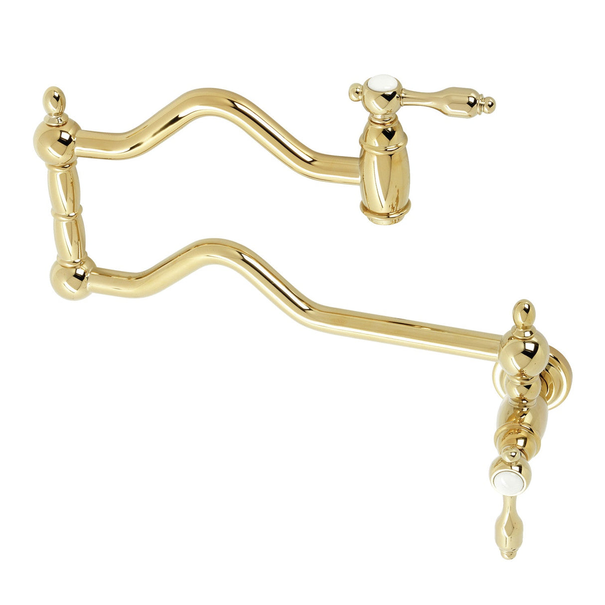 Tudor KS2102TAL Two-Handle Pot Filler, Polished Brass