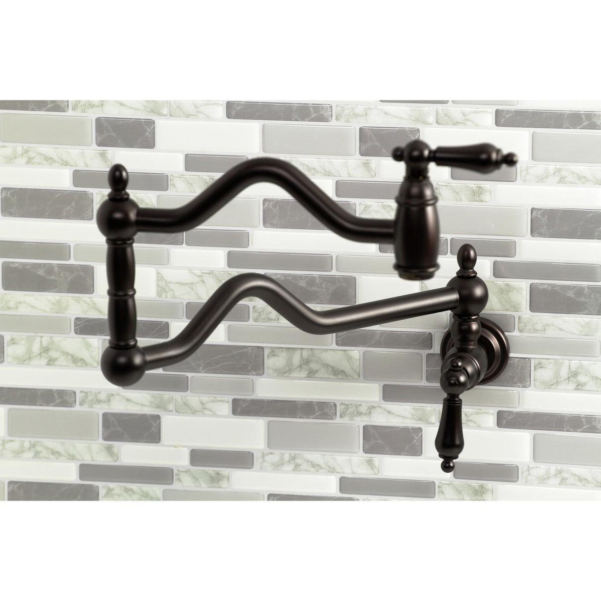 Heritage KS2105AL Two-Handle Pot Filler, Oil Rubbed Bronze