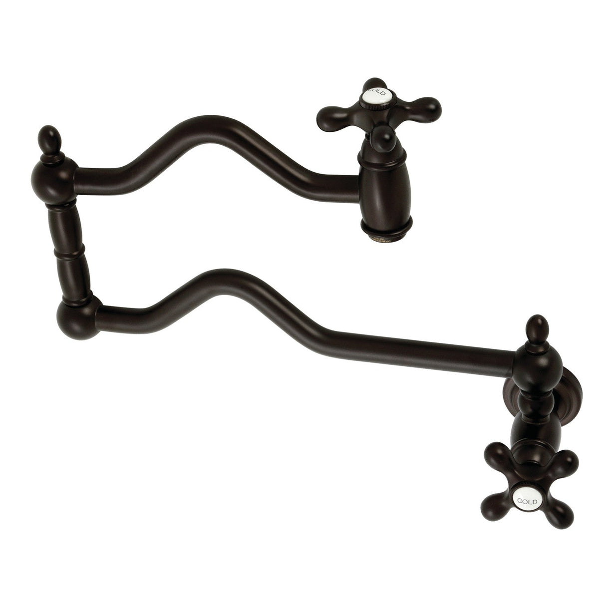 Heritage KS2105AX Two-Handle Pot Filler, Oil Rubbed Bronze