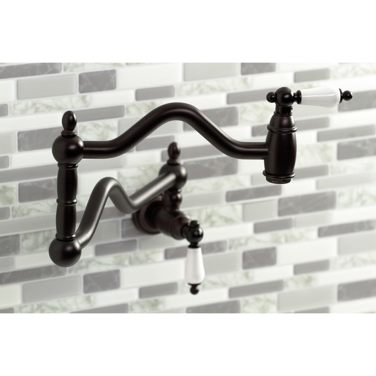 Heritage KS2105PL Two-Handle Pot Filler, Oil Rubbed Bronze