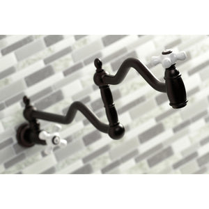 Heritage KS2105PX Two-Handle Pot Filler, Oil Rubbed Bronze