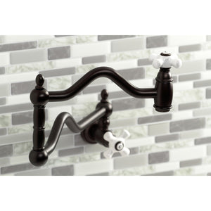 Heritage KS2105PX Two-Handle Pot Filler, Oil Rubbed Bronze