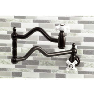 Heritage KS2105PX Two-Handle Pot Filler, Oil Rubbed Bronze