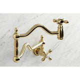 Heritage KS2107AX Two-Handle Pot Filler, Brushed Brass