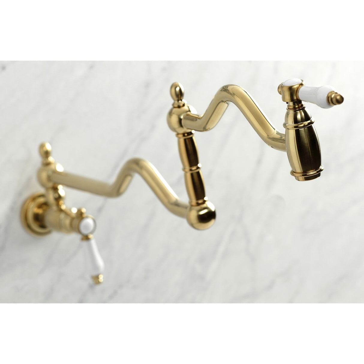 Bel-Air KS2107BPL Two-Handle Pot Filler, Brushed Brass