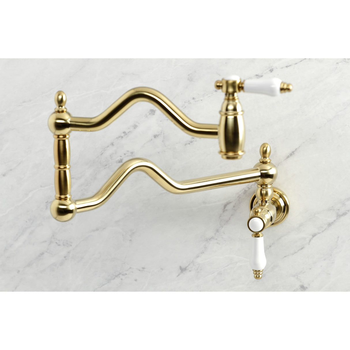 Bel-Air KS2107BPL Two-Handle Pot Filler, Brushed Brass