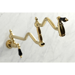 Duchess KS2107PKL Two-Handle Pot Filler, Brushed Brass