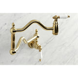 Heritage KS2107PL Two-Handle Pot Filler, Brushed Brass