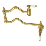 Heritage KS2107PL Two-Handle Pot Filler, Brushed Brass