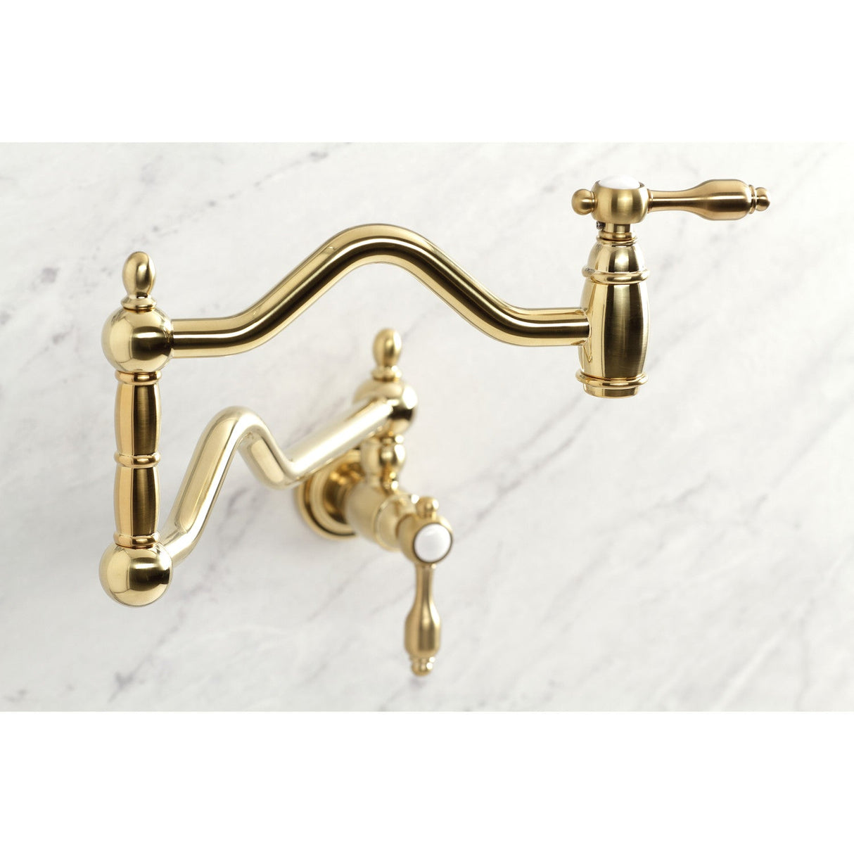 Tudor KS2107TAL Two-Handle Pot Filler, Brushed Brass