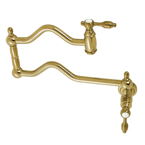 Tudor KS2107TAL Two-Handle Pot Filler, Brushed Brass