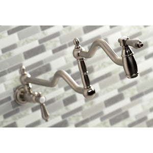 Heirloom KS2108BAL Two-Handle Pot Filler, Brushed Nickel