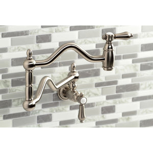 Heirloom KS2108BAL Two-Handle Pot Filler, Brushed Nickel