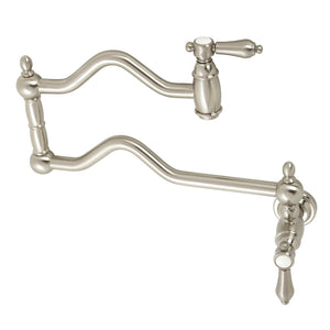 Heirloom KS2108BAL Two-Handle Pot Filler, Brushed Nickel