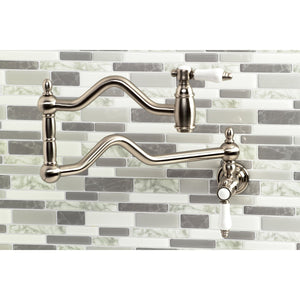 Bel-Air KS2108BPL Two-Handle Pot Filler, Brushed Nickel