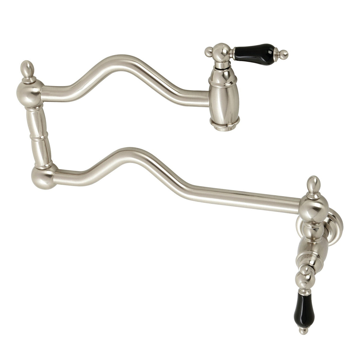 Duchess KS2108PKL Two-Handle Pot Filler, Brushed Nickel